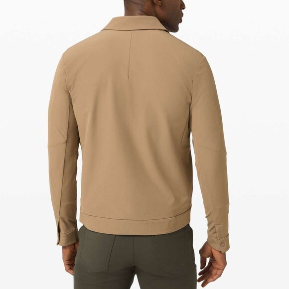 NWOT Lululemon City Excursion Jacket MENS XS Frontier Brown Mesh Bomber NEW - Picture 2 of 16